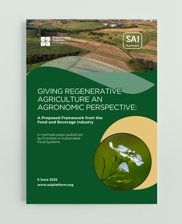 Giving Regenerative Agriculture an Agronomic Perspective: A Proposed Framework from the Food and Beverage Industry picture