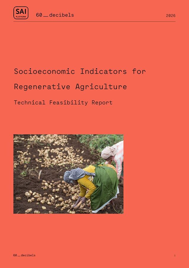 Socioeconomic Indicators for Regenerative Agriculture - Technical Feasibility Report picture